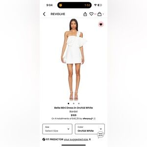 Bardot Bella Mini Dress in Orchid white